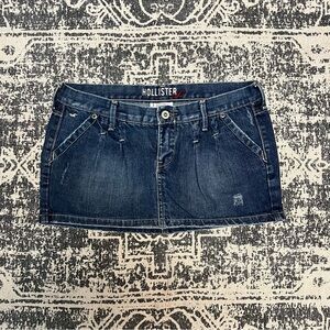 Hollister Dark Mini Blue Denim Skirt